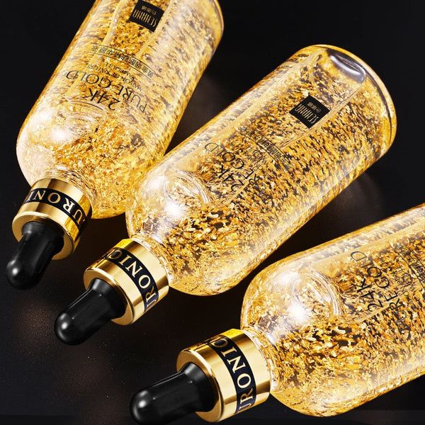 24k Gold Hyaluronic Acid Face Serum from BeautyStarts, a luxurious skincare product for hydration and radiant skin.