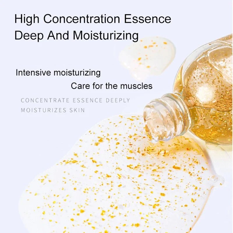 BeautyStarts 24k Gold Hyaluronic Acid Face Serum highlighting skincare benefits like hydration, brightening, and anti-aging.