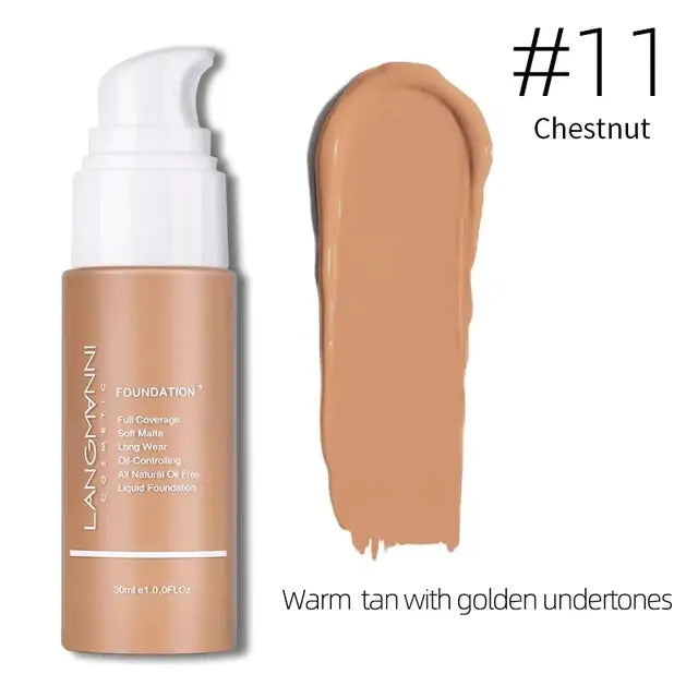 Chestnut Makeup Primer Concealer Liquid Foundation for deep, warm skin tones. Discover your glow with BeautyStarts skincare products.