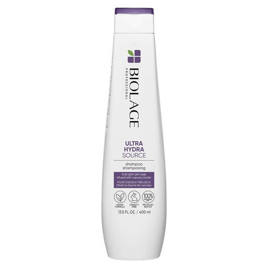 Biolage Ultra Hydra Source Shampoo | Deep Hydrating Shampoo for Very Dry Hair | Moisturizes Hair to Prevent Breakage | Paraben & Silicone-Free | Vegan | Salon Shampoo 13.5 Fl Oz (Pack of 1)