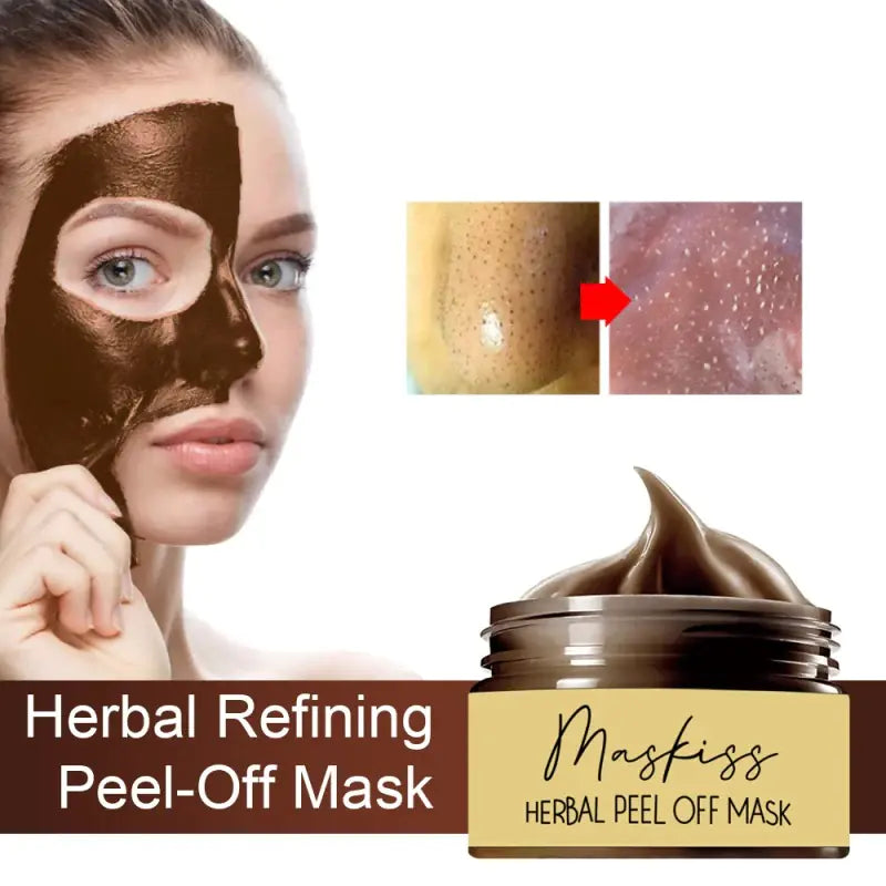 Herbal Refining Peel-Off Mask for Blackheads and Whiteheads Removal - BeautyStarts Skin Care