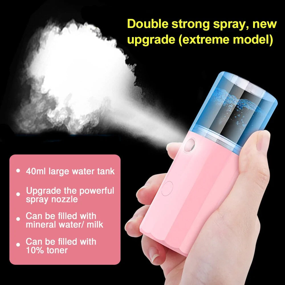 New Double Strong Spray Feature – Portable Facial Steamer for Efficient Hydration and Skin Smoothing – BeautyStarts